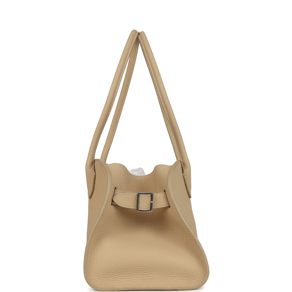 The Row Margaux Shoulder 12 Bag Boulder Calfskin Silver Hardware