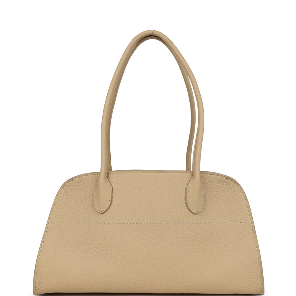 The Row Margaux Shoulder 12 Bag Boulder Calfskin Silver Hardware