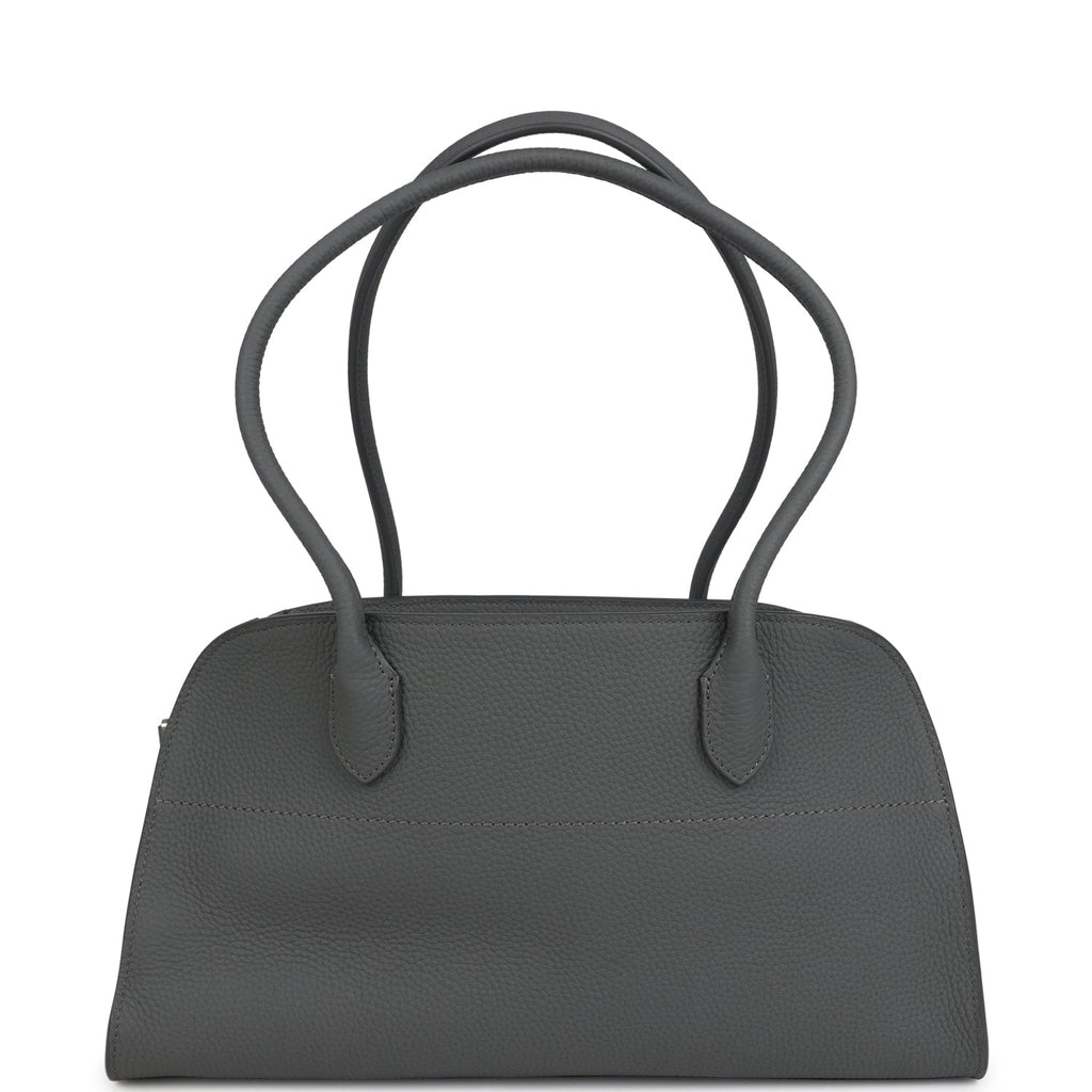 The Row Margaux Shoulder 12 Bag Timouse Grey Calfskin Silver Hardware