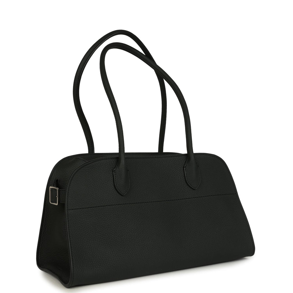 The Row Shoulder Margaux 12 Dark Pine Calfskin Silver Hardware