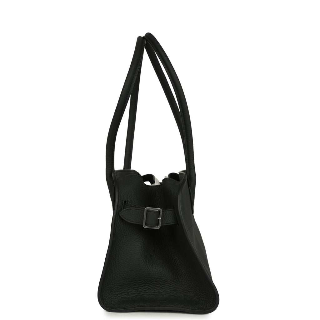 The Row Shoulder Margaux 12 Dark Pine Calfskin Silver Hardware