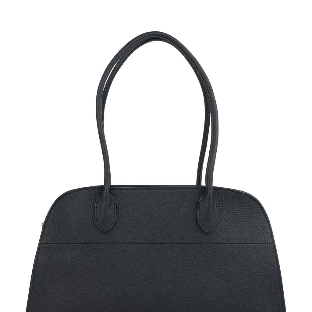 The Row Shoulder Margaux 12 Marine Calfskin Silver Hardware