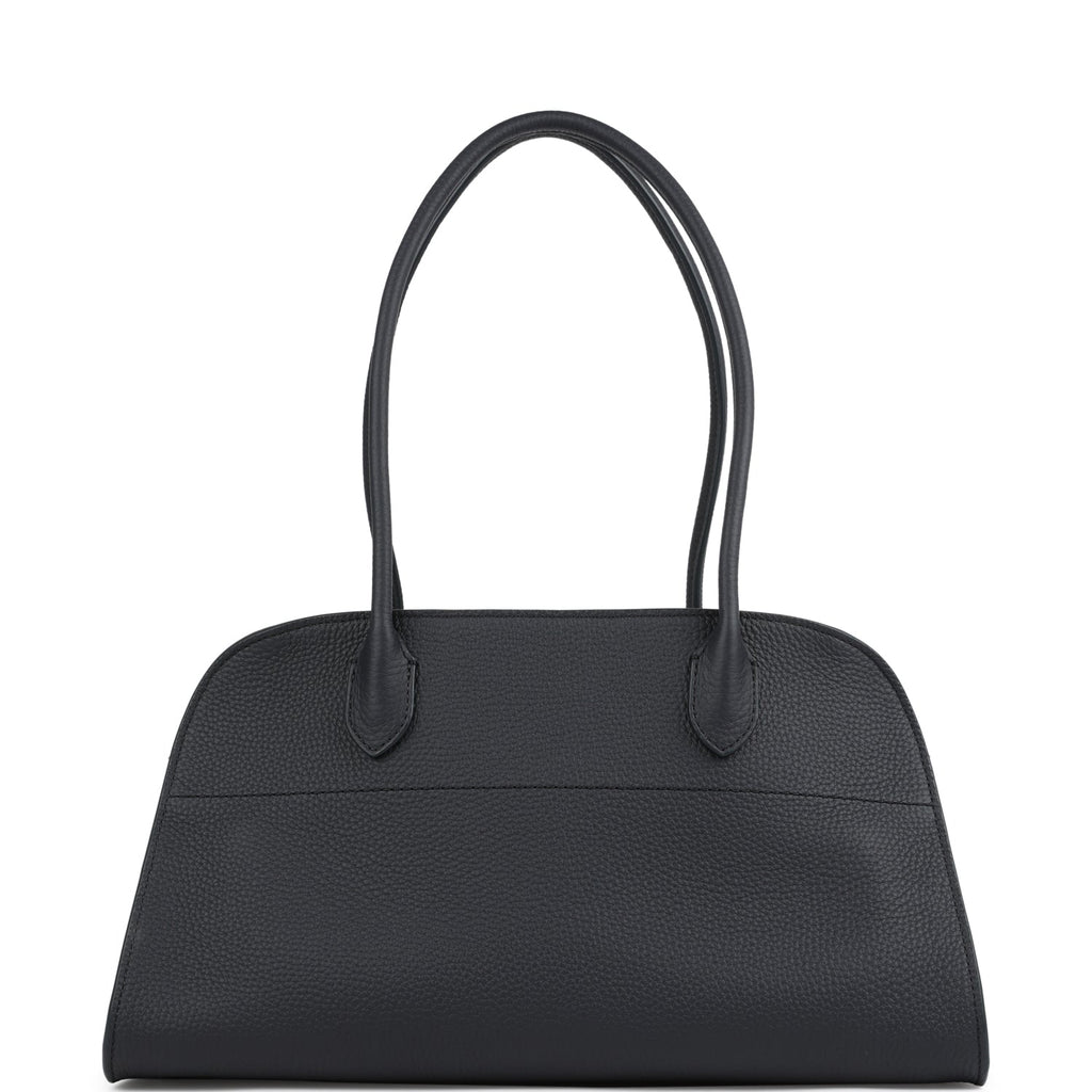 The Row Shoulder Margaux 12 Marine Calfskin Silver Hardware