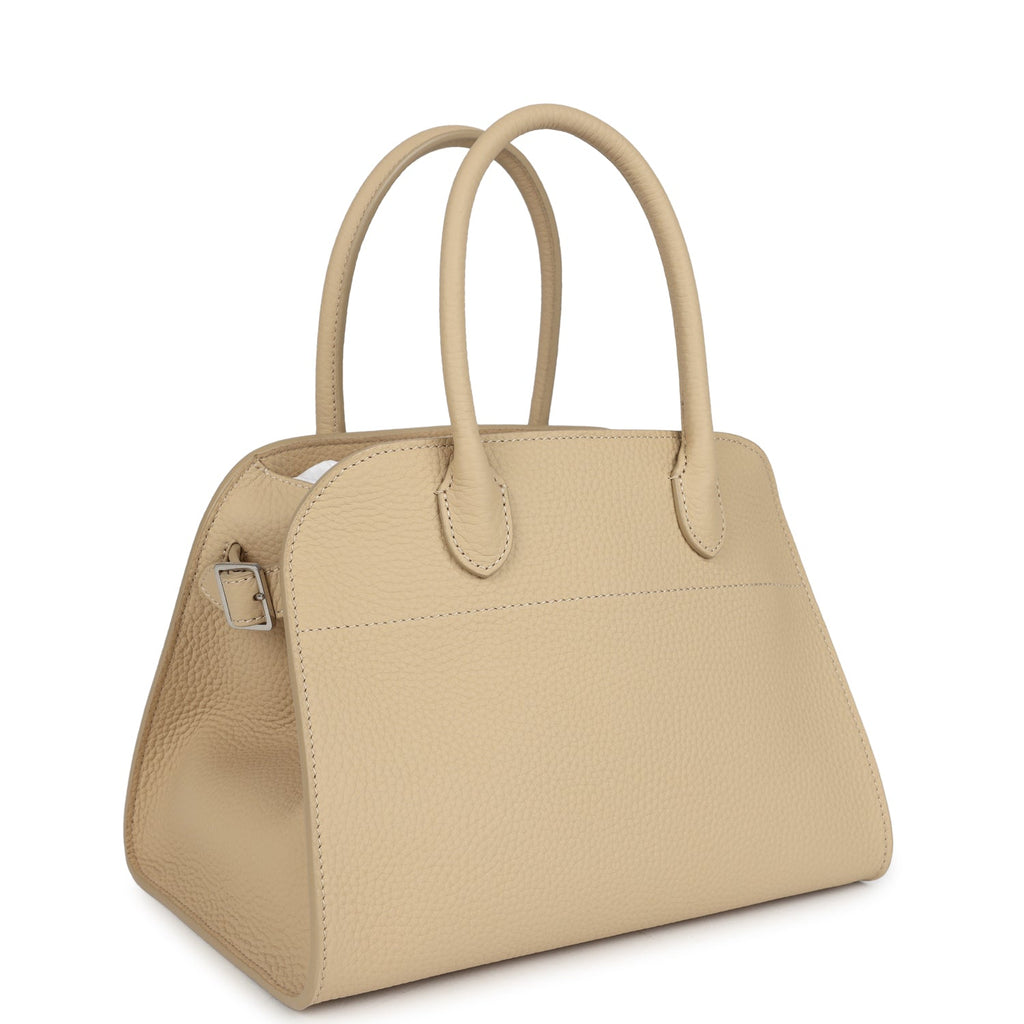 The Row Soft Margaux 10 Bag Boulder Calfskin Silver Hardware