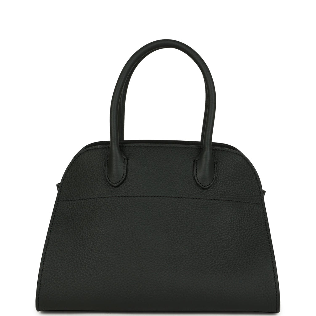 The Row Soft Margaux 10 Bag Dark Pine Calfskin Silver Hardware
