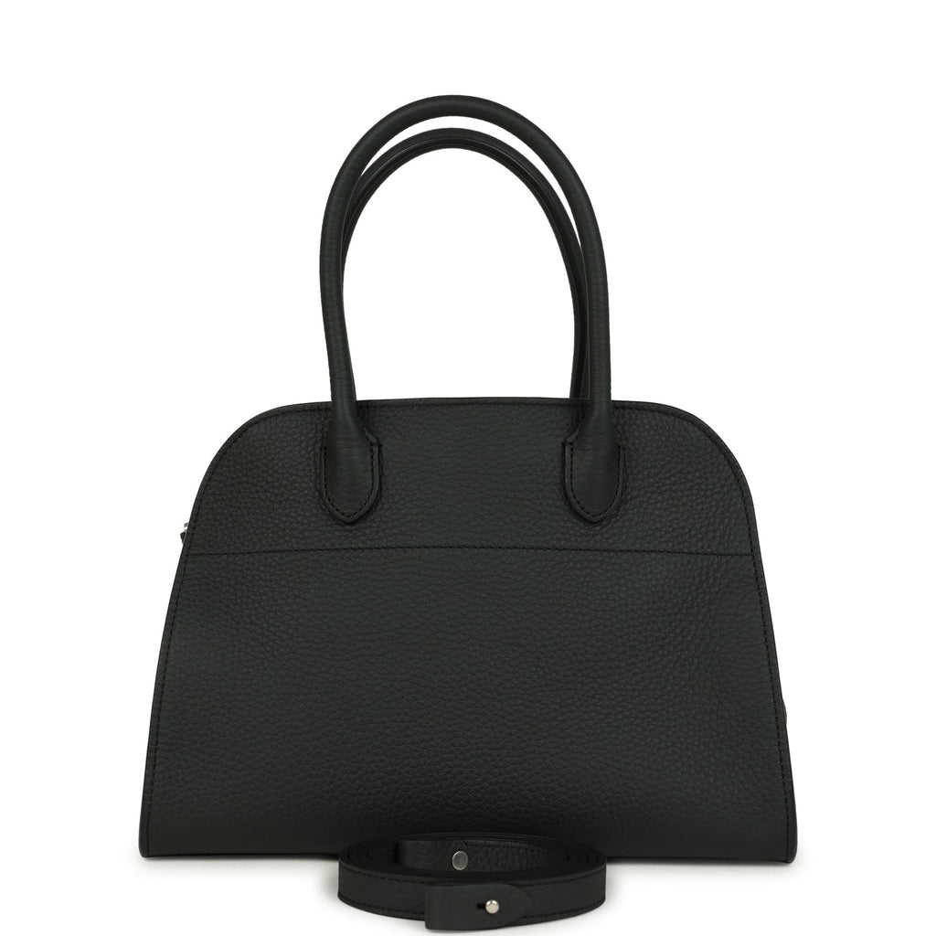 The Row Soft Margaux 10 Bag Dark Pine Calfskin Silver Hardware