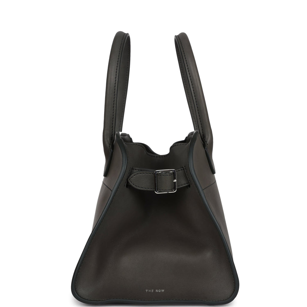 The Row Soft Margaux 10 Bag Koala Grey Saddle Leather Silver Hardware