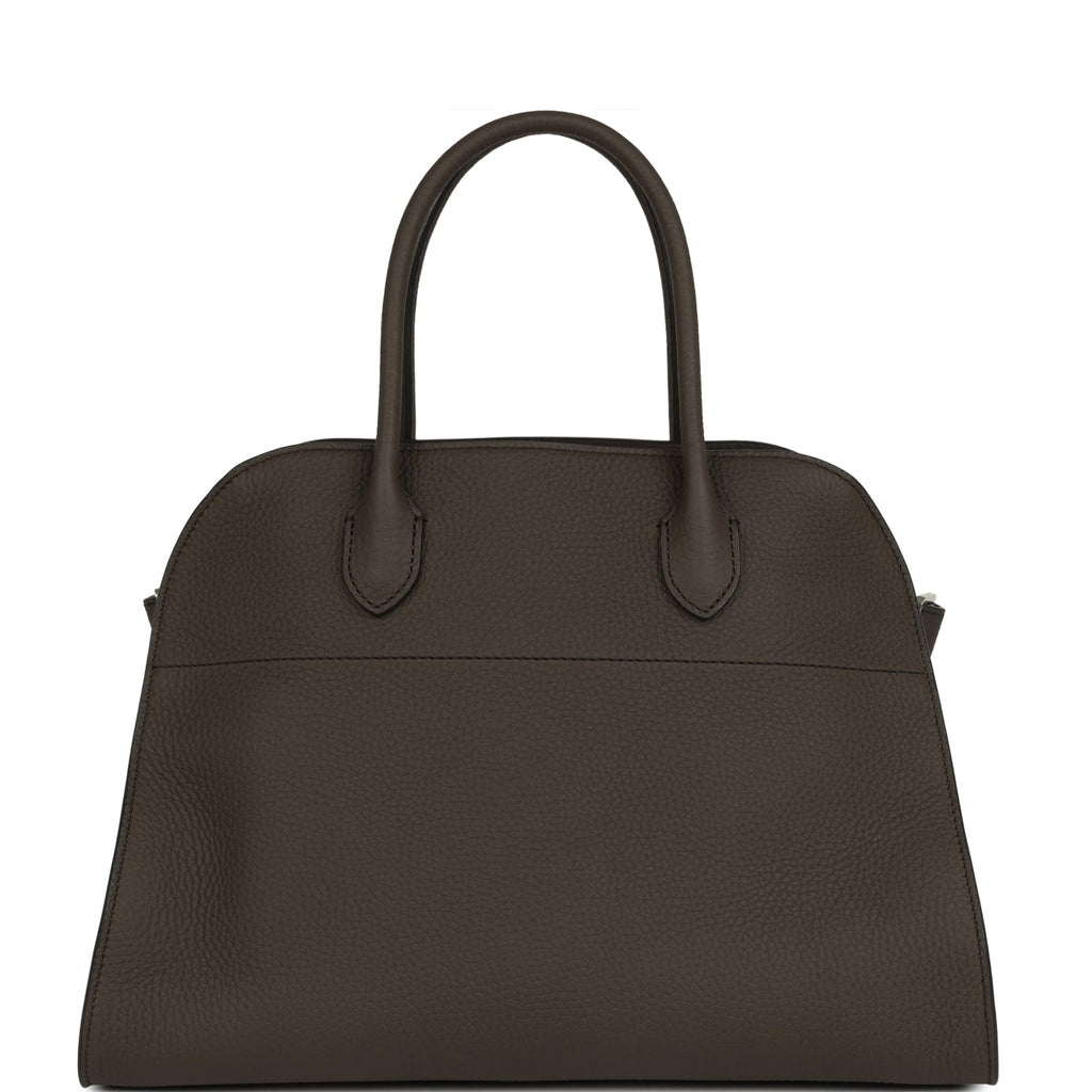 The Row Soft Margaux 12 Bag Mid Grey Calfskin Silver Hardware