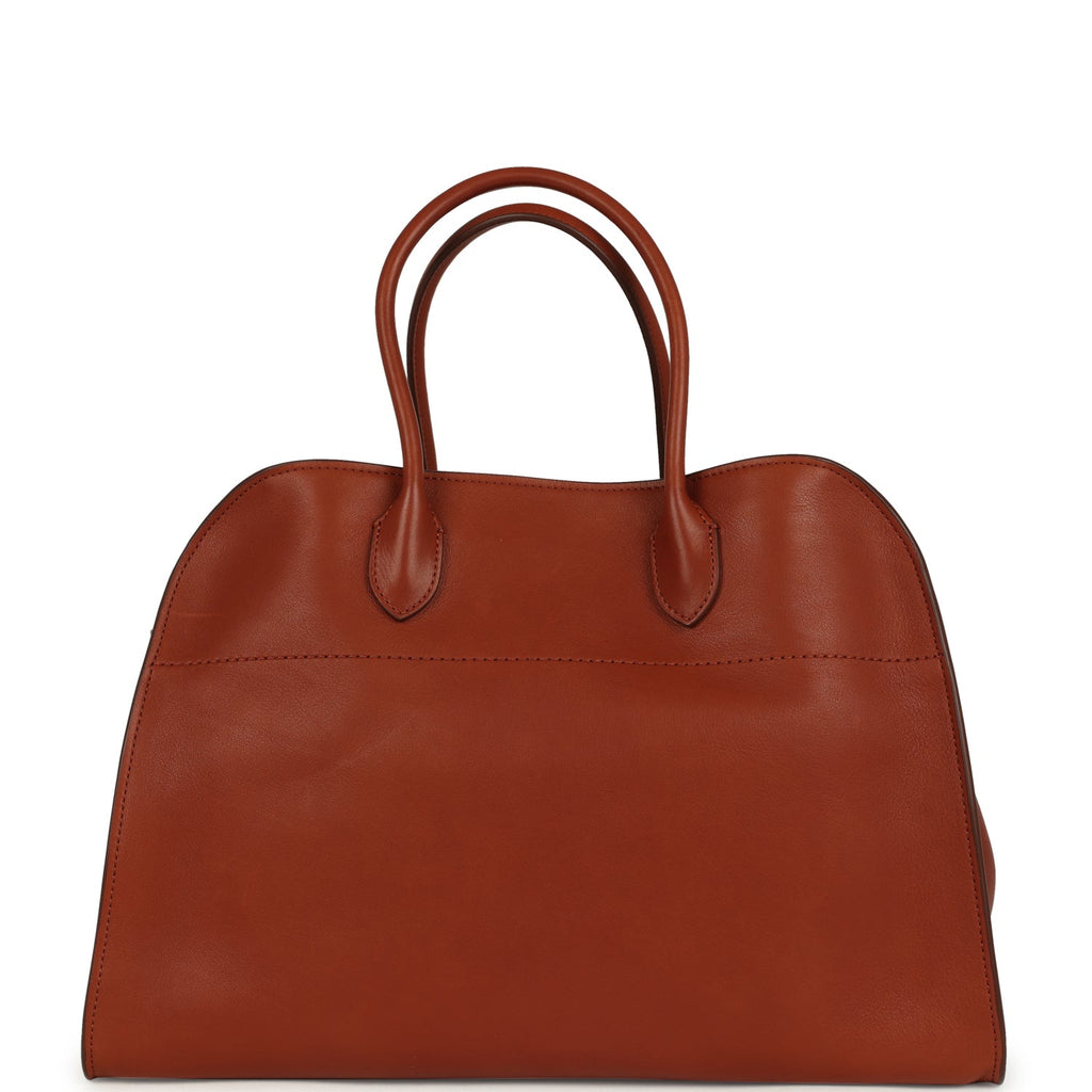 The Row Soft Margaux 15 Acero Leather Silver Hardware
