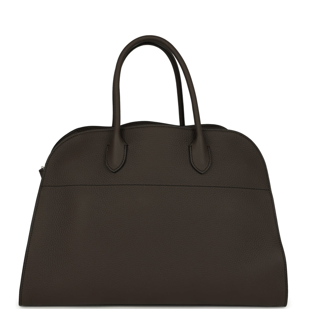 The Row Soft Margaux 15 Bag Mid Grey Calfskin Silver Hardware