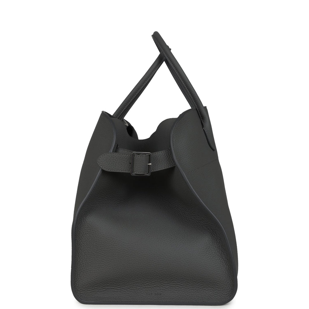 The Row Soft Margaux 17 Bag Timouse Grey Calfskin Silver Hardware