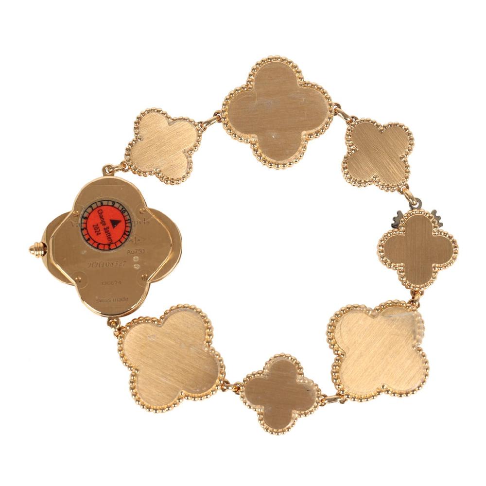 Van Cleef & Arpels Small Alhambra Watch Mother Of Pearl & Onyx