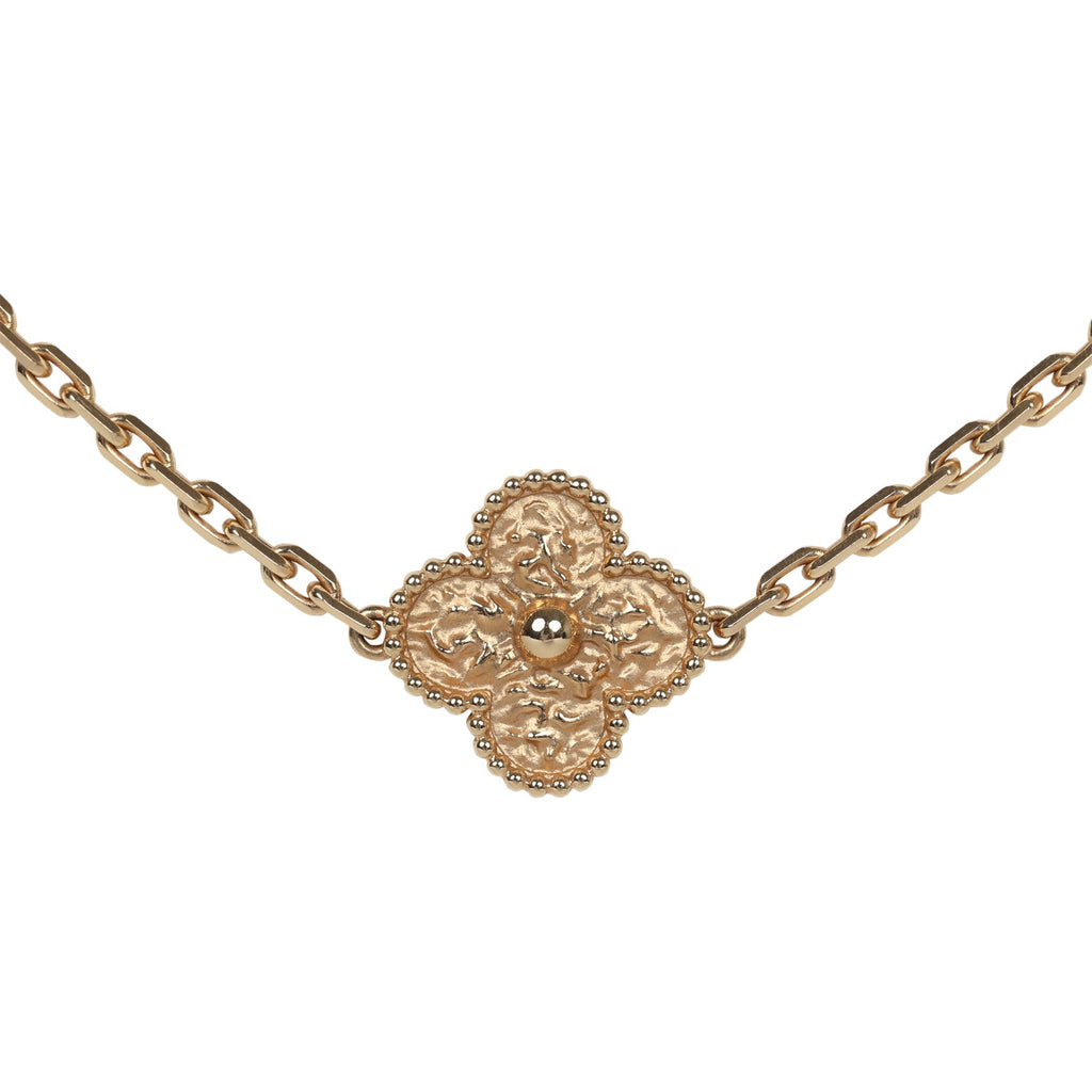 Van Cleef & Arpels Vintage Alhambra 20 Motif Necklace 18K Yellow Gold