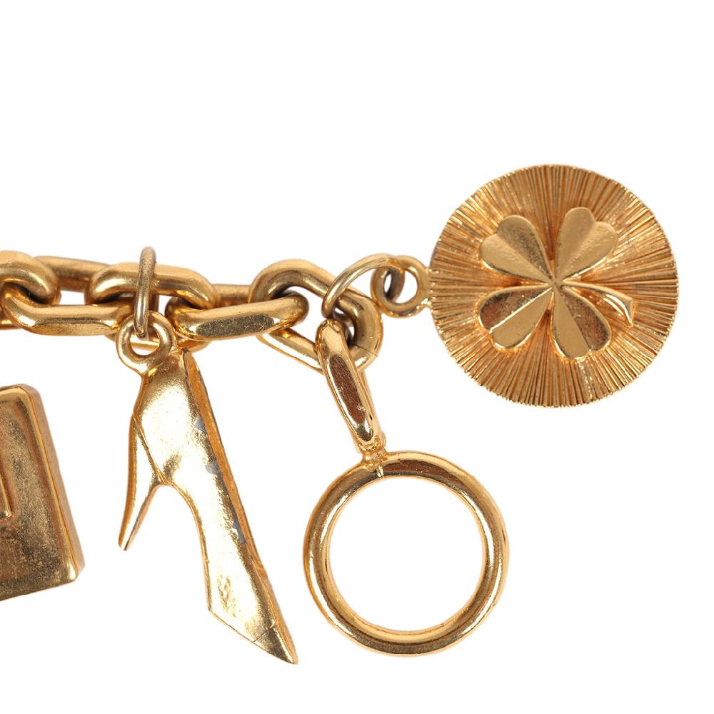 Vintage Chanel 24K Gold Plated Lucky Charms Bracelet
