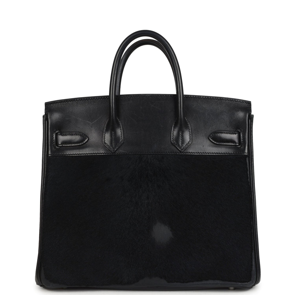 Vintage Hermes Birkin 28 HAC Black Evercalf And Troika Palladium Hardware