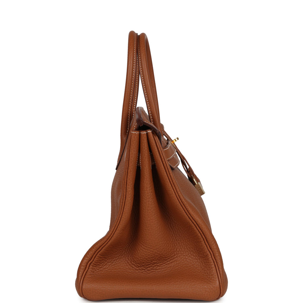 Vintage Hermes Birkin 35 Gold Clemence Gold Hardware