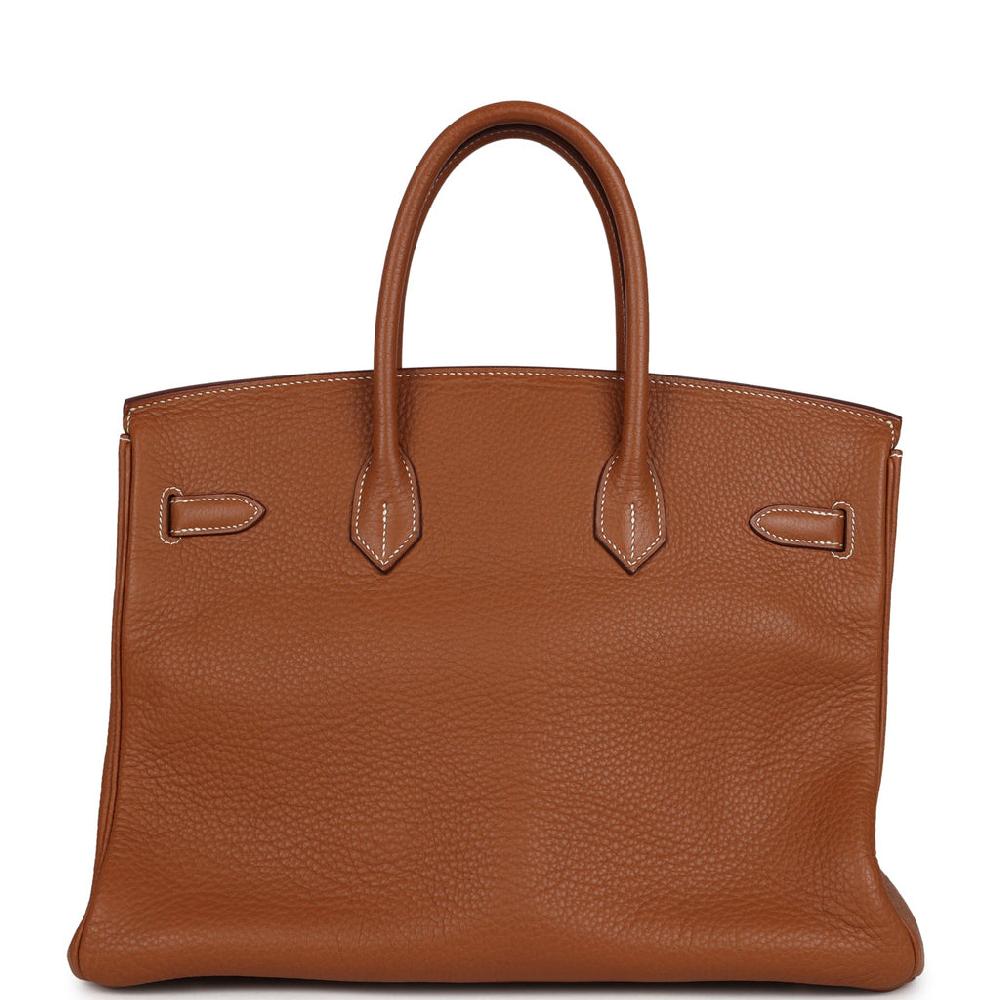 Vintage Hermes Birkin 35 Gold Clemence Gold Hardware