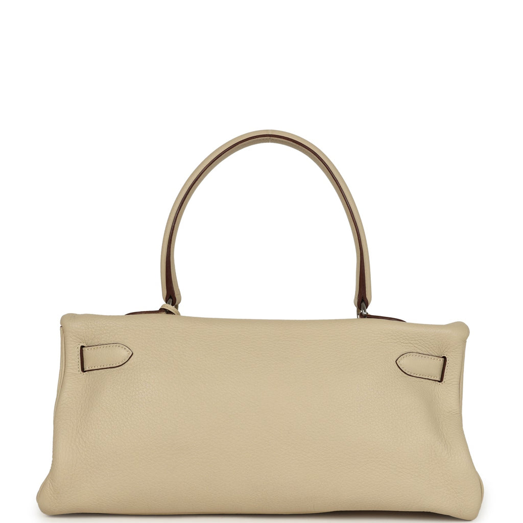 Vintage Hermes Shoulder Kelly 42 JPG Parchemin Clemence Palladium Hardware
