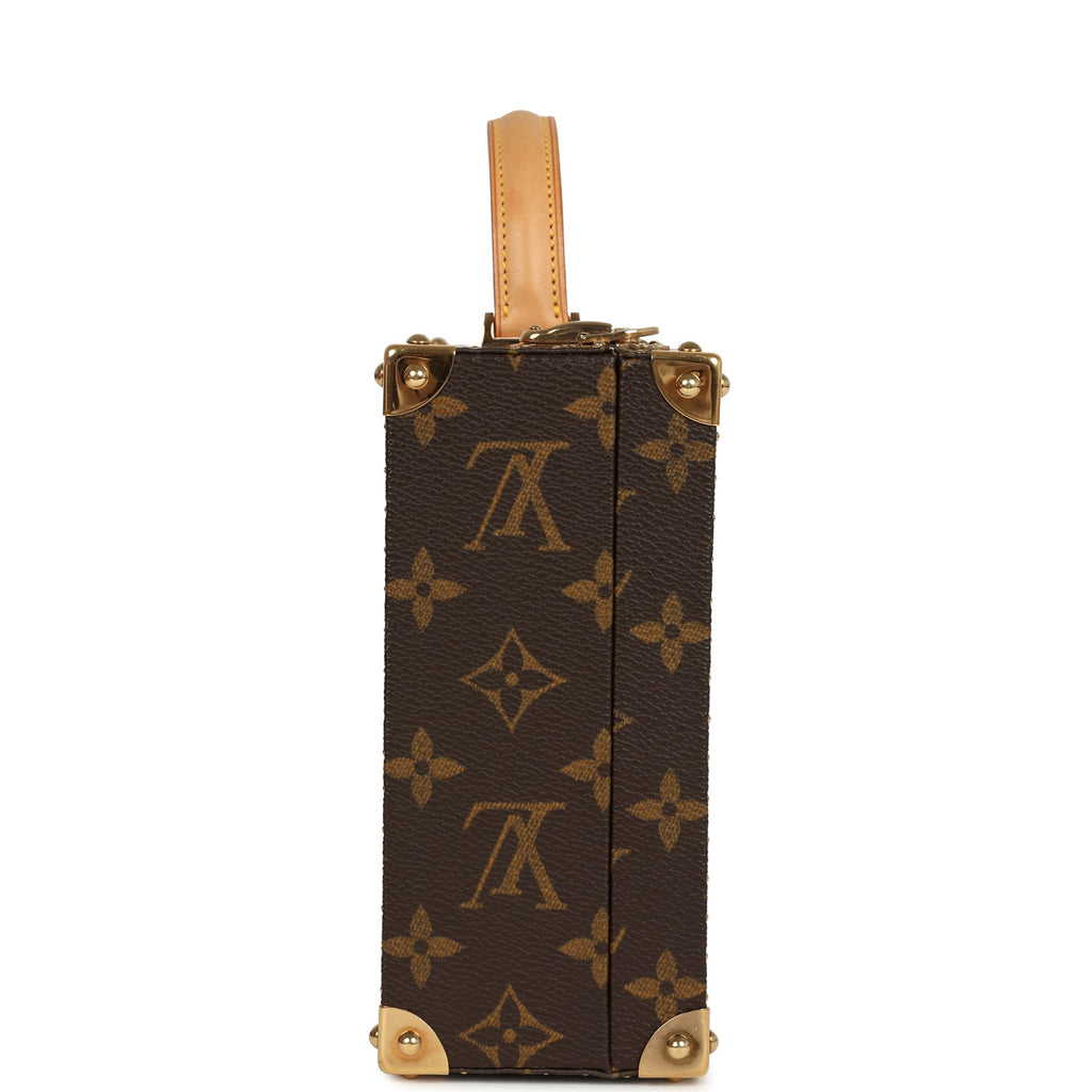 Vintage Louis Vuitton X Takashi Murakami Flower Head Jewelry Trunk Brown Multi Monogram Brass Hardware