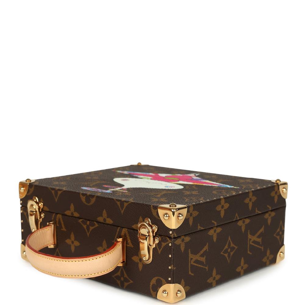 Vintage Louis Vuitton X Takashi Murakami Onion Head Jewelry Trunk Brown Multi Monogram Brass Hardware