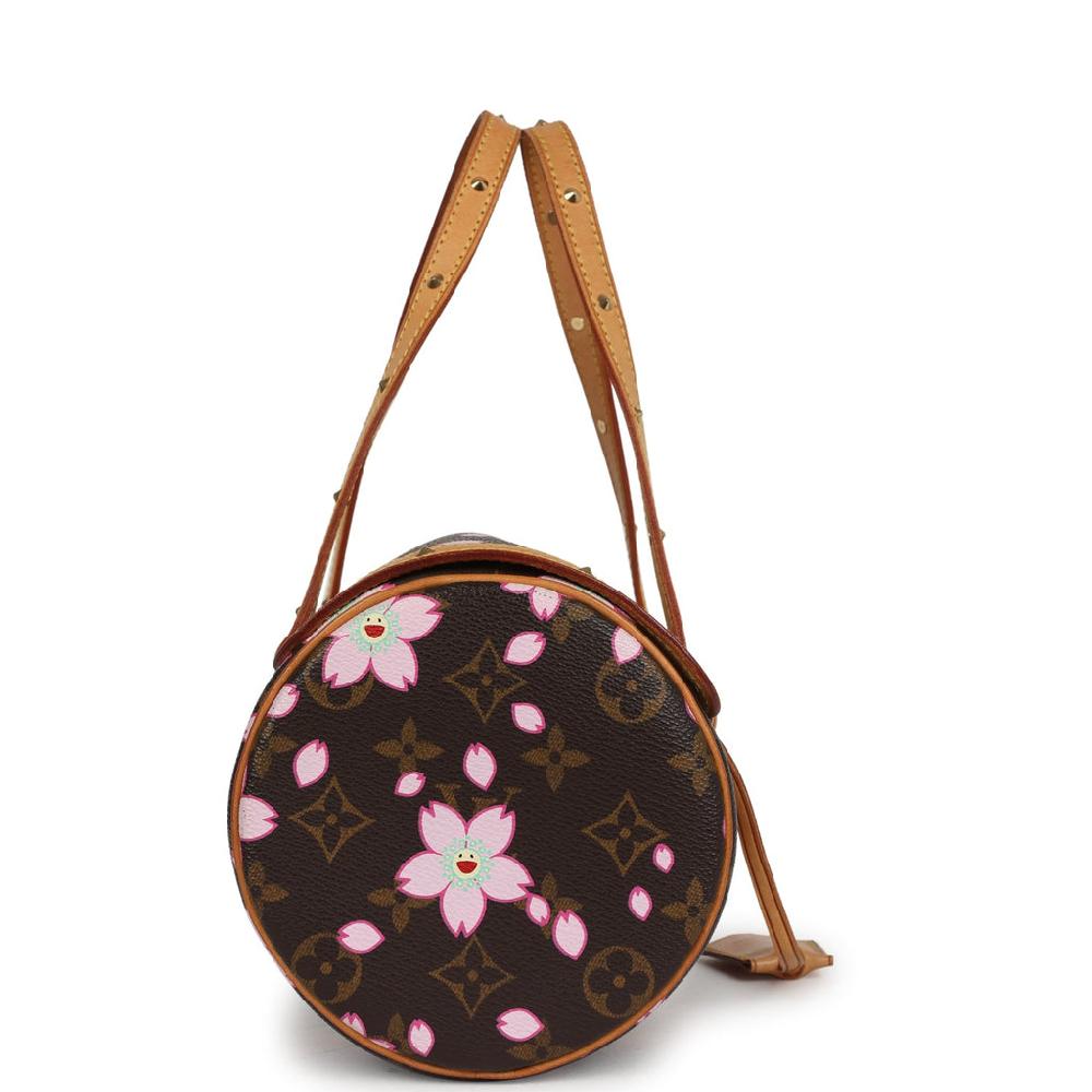 Vintage Louis Vuitton X Takashi Murakami Papillon Brown Monogram Cherry Blossom Gold Hardware