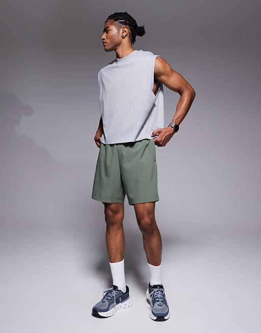 4505 Cotton Cropped Lifting Tank With Quick Dry Finish In Grey Marl