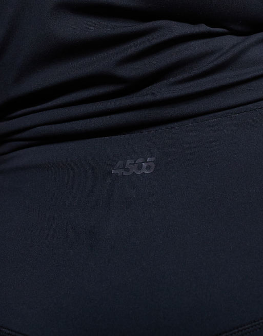 4505 Curve Icon Active Bum Sculpt High Waist Gym Legging With Inner Pocket In Black