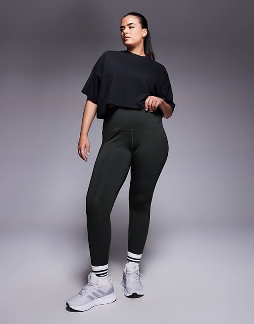 4505 Curve Icon active bum sculpt high waist gym legging with inner pocket in khaki