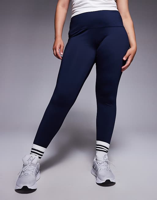 4505 Curve Icon Active Bum Sculpt High Waist Gym Legging With Inner Pocket In Deep Navy