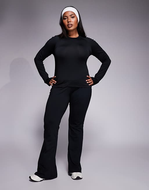 4505 Curve Icon Active Quick Dry Slim Fit Long Sleeve Top In Black