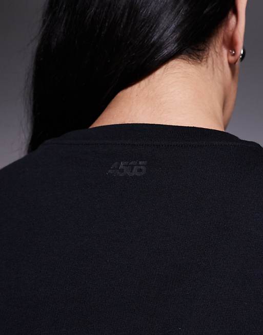 4505 Curve Icon Cotton Boxy T-shirt With Quick Dry Finish In Black