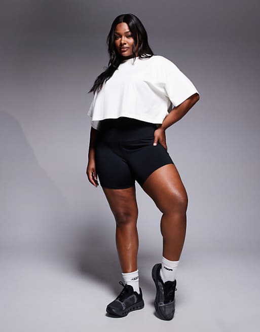 4505 Curve Icon Heavyweight Cotton Cropped T-shirt With Quick Dry Finish In Vintage White