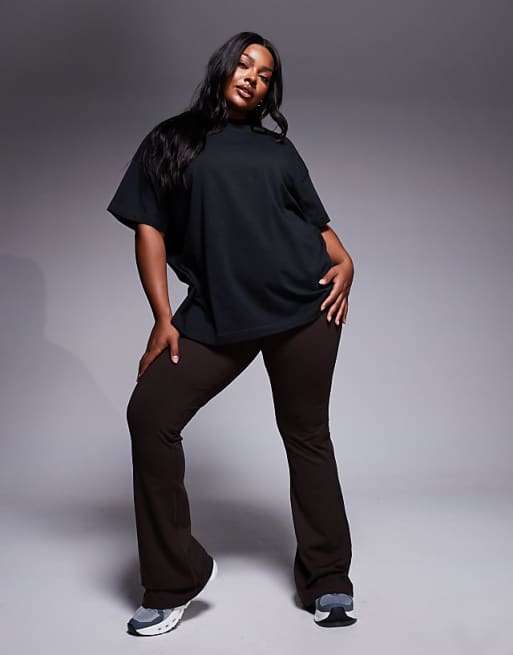 4505 Curve Icon Heavyweight Cotton Oversized T-shirt With Quick Dry Finish In Washed Black