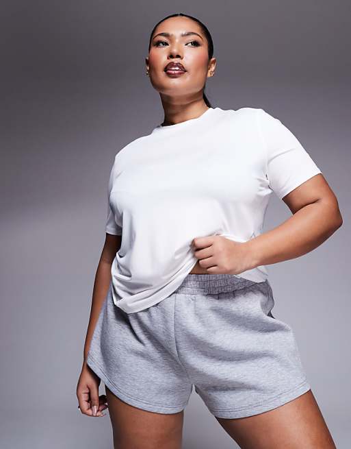 4505 Curve Icon performance sweat shorts grey marl