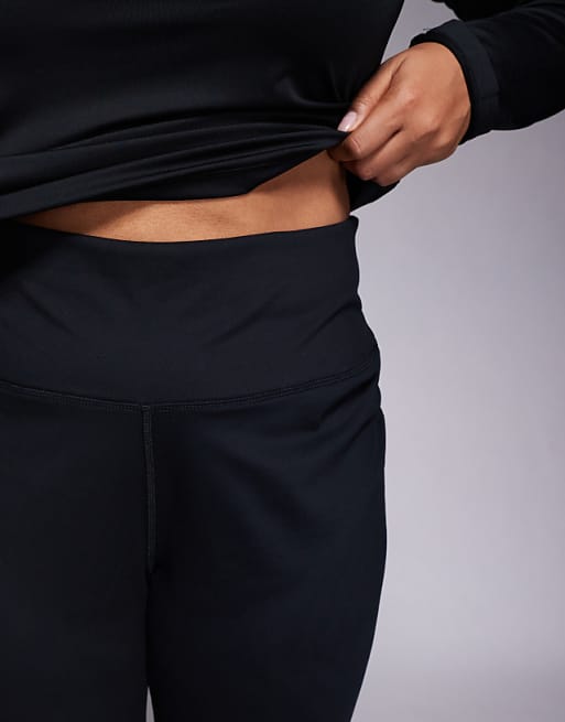 4505 Curve Icon Soft Touch High Waist Slim Kick Yoga Legging In Black