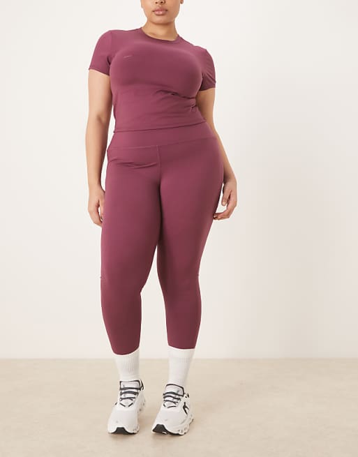 4505 Curve Icon Soft Touch High Waist Yoga Legging In Mulberry