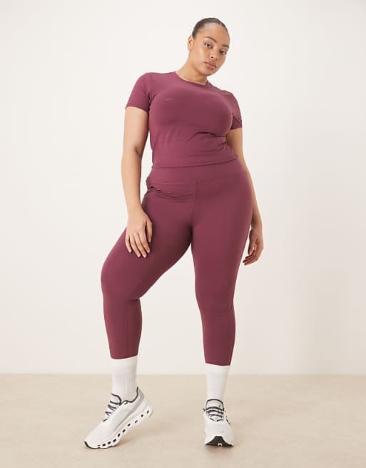 4505 Curve Icon soft touch high waist yoga legging in mulberry