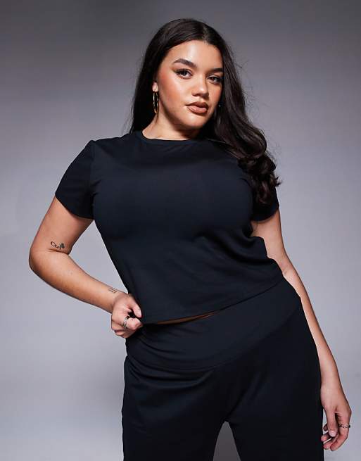 4505 Curve Icon soft touch studio baby t-shirt in black