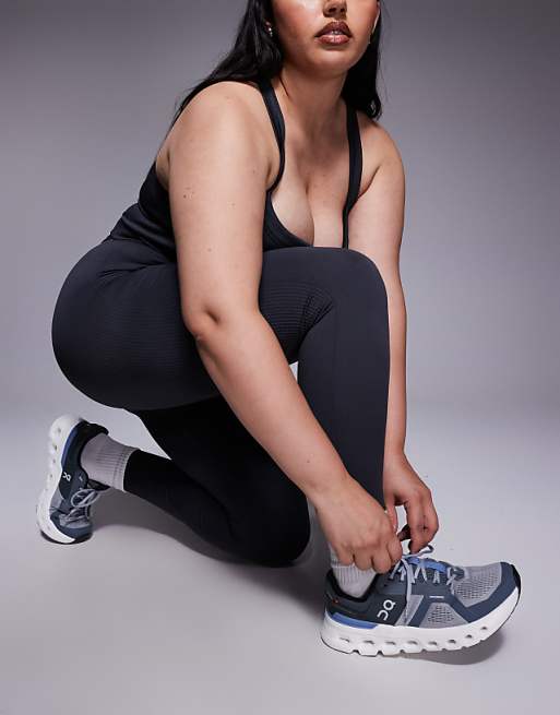 4505 Curve Seamless Sculpting High Waist Gym Leggings In Flint Grey