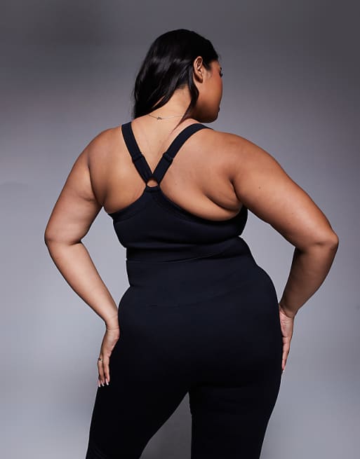 4505 Curve Seamless Sculpting Medium Support Sports Bra In Black