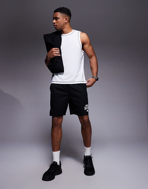 4505 Heavy Lifting Graphic Mesh Training Shorts In Black