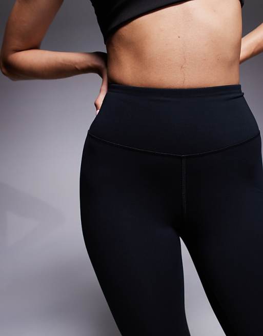4505 Hourglass Icon Soft Touch High Waist Slim Kick Yoga Legging In Black