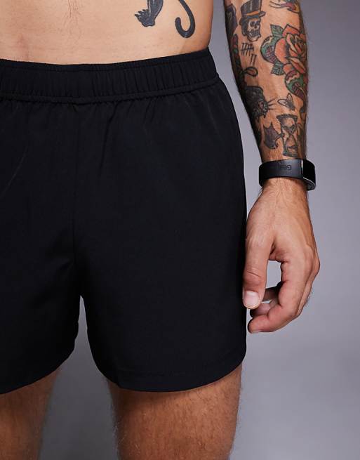 4505 Icon 3 Inch Quick Dry Running Shorts With Back Phone Pocket In Black