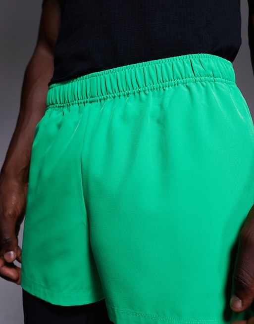 4505 Icon 3 Inch Quick Dry Running Shorts With Back Phone Pocket In Neon Green