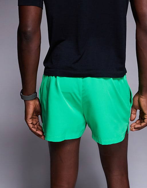 4505 Icon 3 Inch Quick Dry Running Shorts With Back Phone Pocket In Neon Green