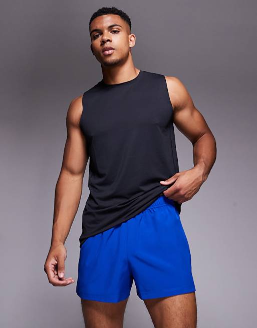 4505 Icon 3 inch quick dry running shorts with back phone pocket in cobalt blue