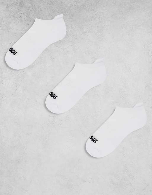 4505 Icon 3 pack quick dry trainer sport socks in white