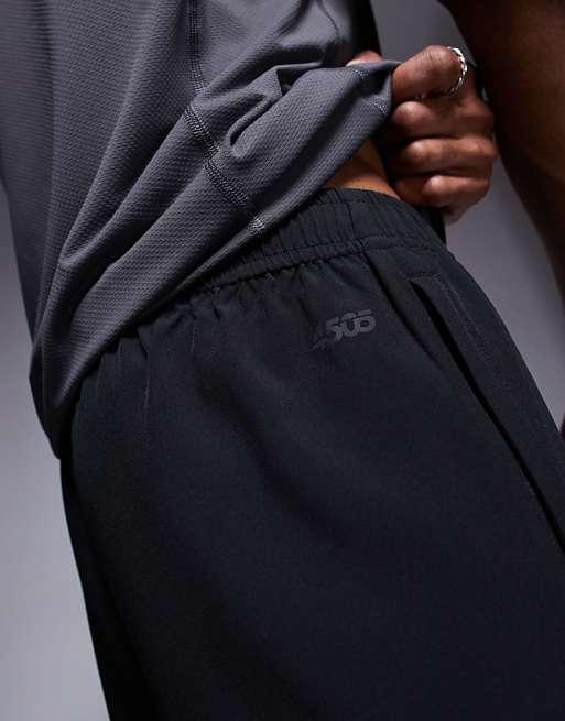 4505 Icon 5 Inch Quick Dry Training Shorts With Zip Pockets 2 Pack In Black And Stone