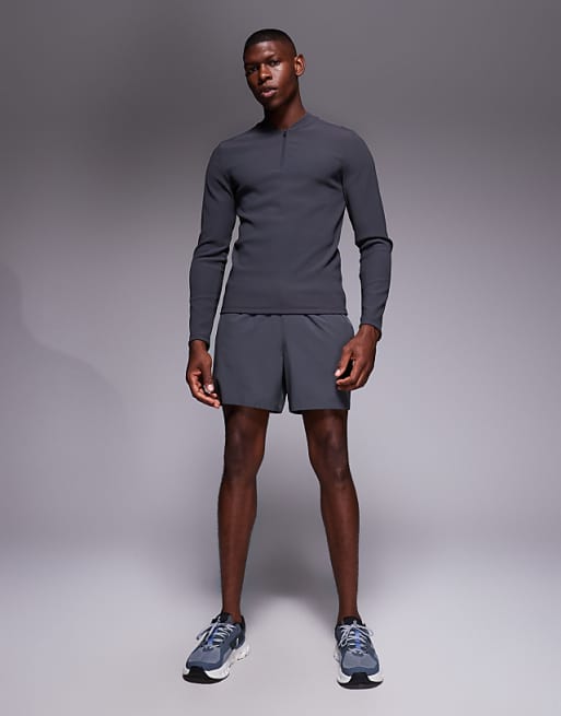 4505 Icon 5 Inch Quick Dry Training Shorts With Zip Pockets In Charcoal