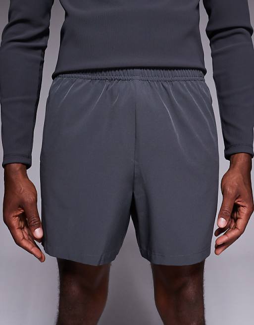 4505 Icon 5 Inch Quick Dry Training Shorts With Zip Pockets In Charcoal